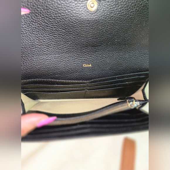 💯 Authentic Chloe' Paddington Leather Wallet with Lock and Key - Picture 5 of 16